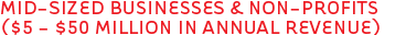 Mid-sized Businesses & Non-profits ($5 - $50 Million in Annual Revenue)